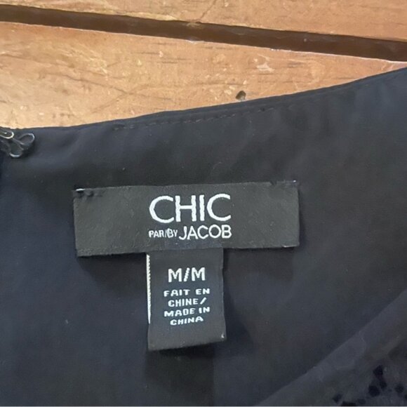 Jacob Romper Shorts Black Jumpsuit with Lace - Picture 6 of 10